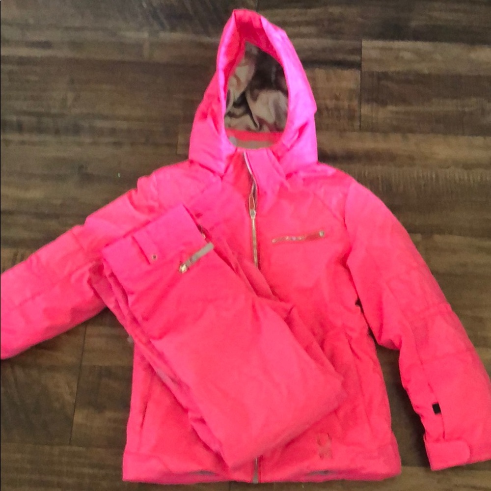 Spyder ski jacket and pants - girls size 10